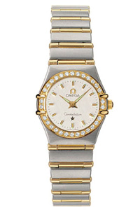 Omega Constellation 18kt Yellow Gold Mini Ladies Diamonds Watches 1267.30.00