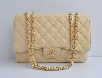 Chanel 2.55 Flap Bag 28600 Cream with gold chain