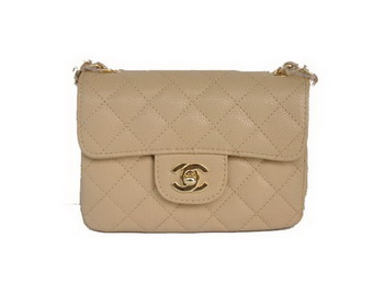 Chanel 2.55 mini Flap Bag 1115 Beige Sheepskin Golden Hardware