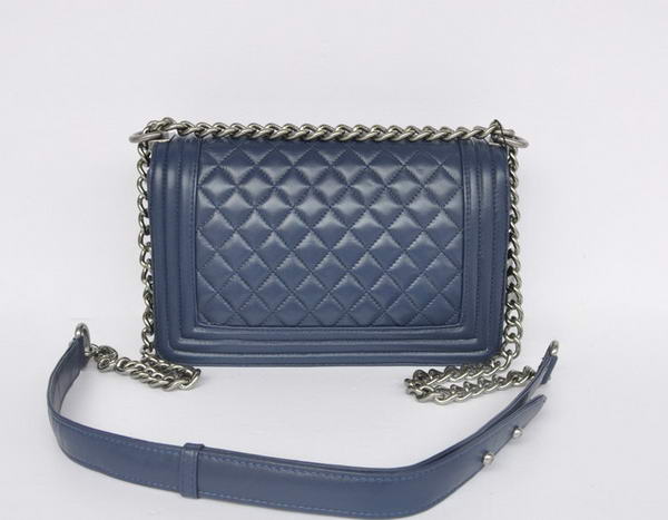 Hot Style Chanel A67086 Royalblue Le Boy Flap Shoulder Bag Silver