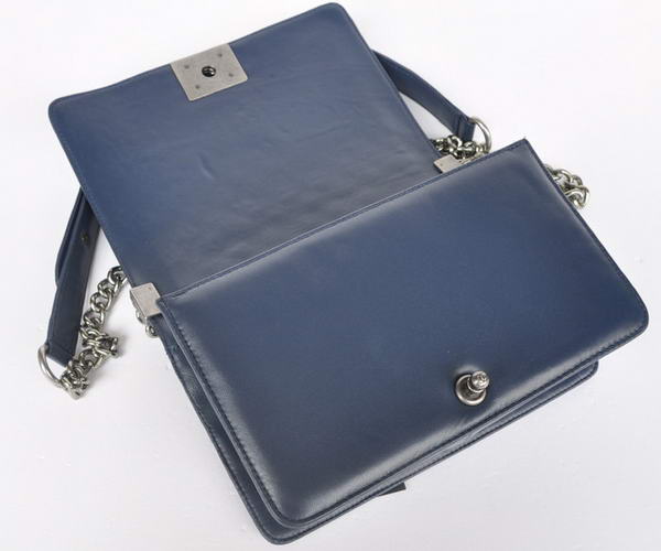 Hot Style Chanel A67086 Royalblue Le Boy Flap Shoulder Bag Silver