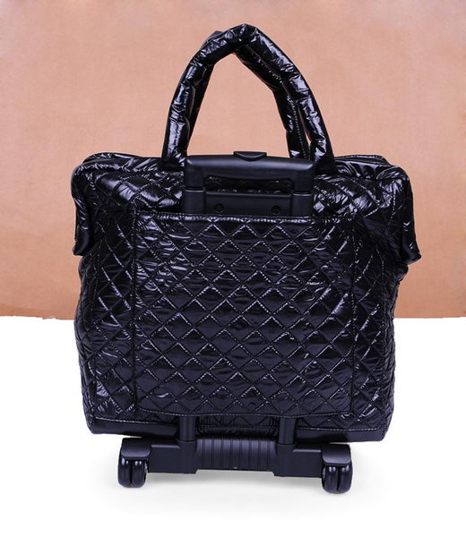 Chanel CoCo Cocoon Quilted Nylon Trolley A47205 Black