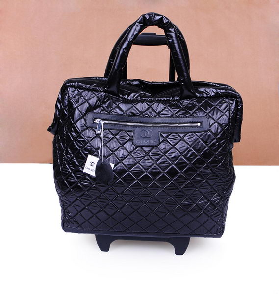 Chanel CoCo Cocoon Quilted Nylon Trolley A47205 Black