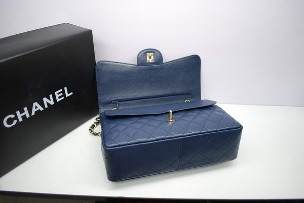 Chanel Jumbo Double Flaps Bag Royalblue Original Caviar Leather A36097 Gold