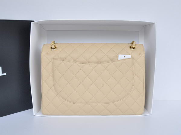Hot Style Chanel Original Apricot Caviar Leather Jumbo Flap Bag A47600 Gold