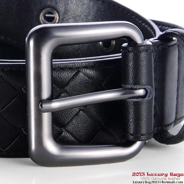 Bottega Veneta Intrecciato Nappa Belt Black