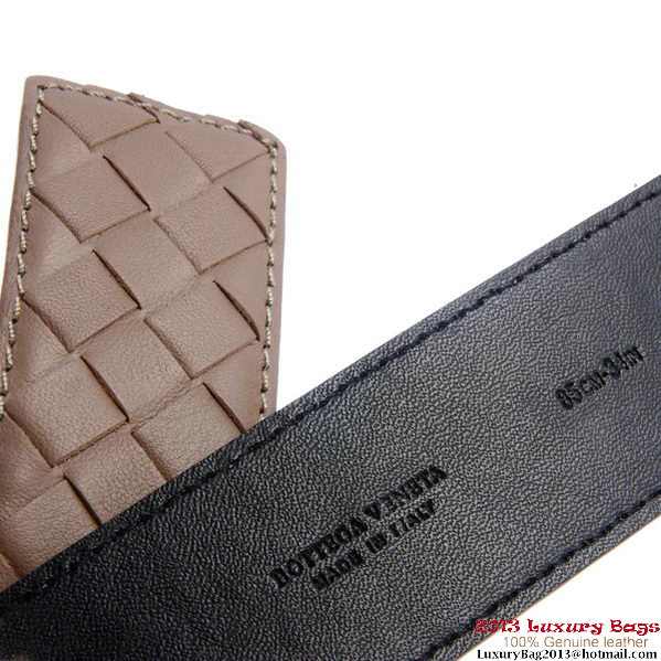 Bottega Veneta Intrecciato Nappa Belt Grey