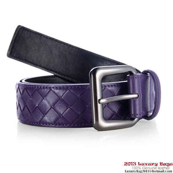 Bottega Veneta Intrecciato Nappa Belt Purple