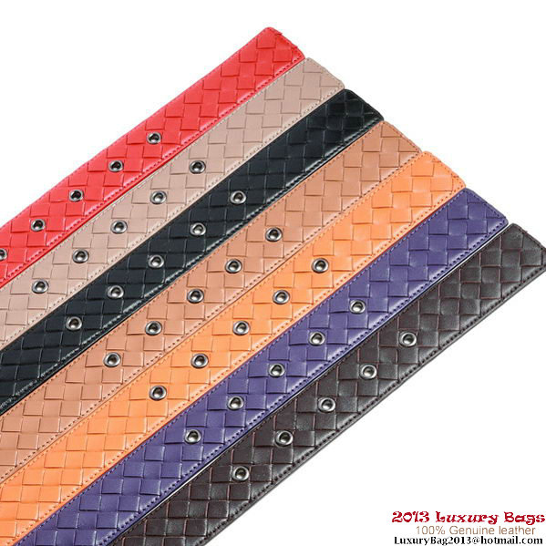 Bottega Veneta Intrecciato Nappa Belt Purple