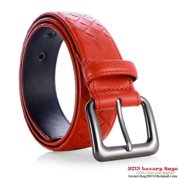 Bottega Veneta Intrecciato Nappa Belt Red