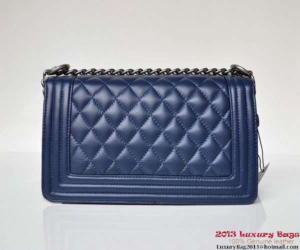 Boy Chanel Flap Shoulder Bag A67086 Sheepskin RoyalBlue