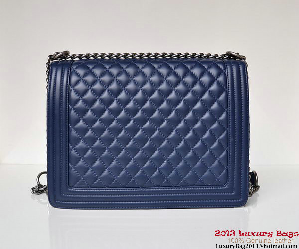 Boy Chanel Flap Shoulder Bag A67087 Sheepskin RoyalBlue