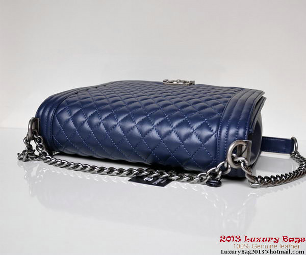 Boy Chanel Flap Shoulder Bag A67087 Sheepskin RoyalBlue