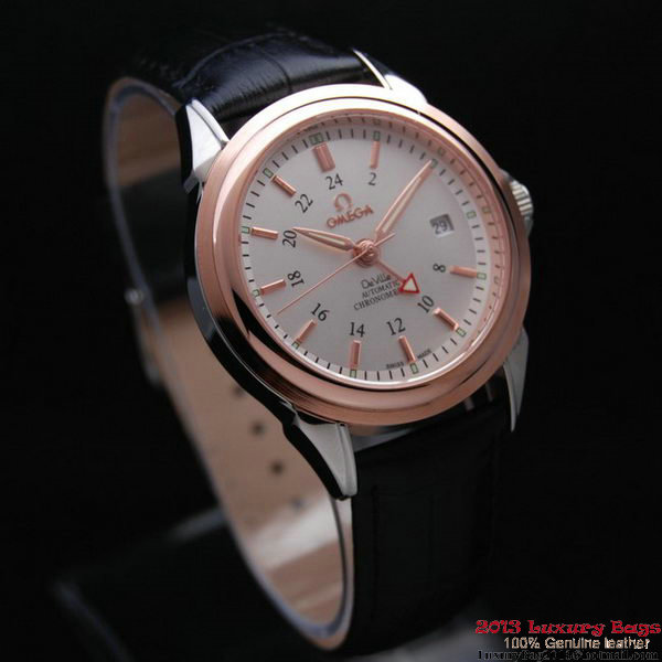 OMEGA DE VILLE Automatic Chronometer Red Gold on Black Leather Strap OM77211 OMEGA DE VILLE Automatic Chronometer Red Gold on Black Leather Strap OM77211