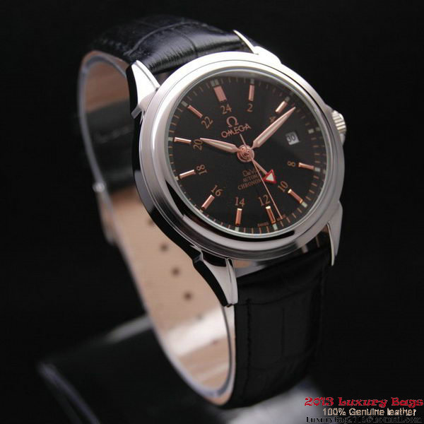 OMEGA DE VILLE Automatic Chronometer Steel on Black Leather Strap OM77205 OMEGA DE VILLE Automatic Chronometer Steel on Black Leather Strap OM77205