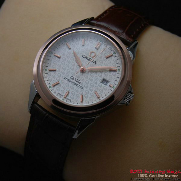 OMEGA DE VILLE Chronometer Red Gold on Brown Leather Strap OM77313 OMEGA DE VILLE Chronometer Red Gold on Brown Leather Strap OM77313