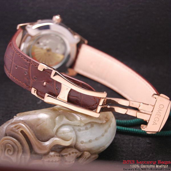OMEGA DE VILLE Co-AXIAL CHRONOMETER Red Gold on Brown Leather Strap OM77023 OMEGA DE VILLE Co-AXIAL CHRONOMETER Red Gold on Brown Leather Strap OM77023