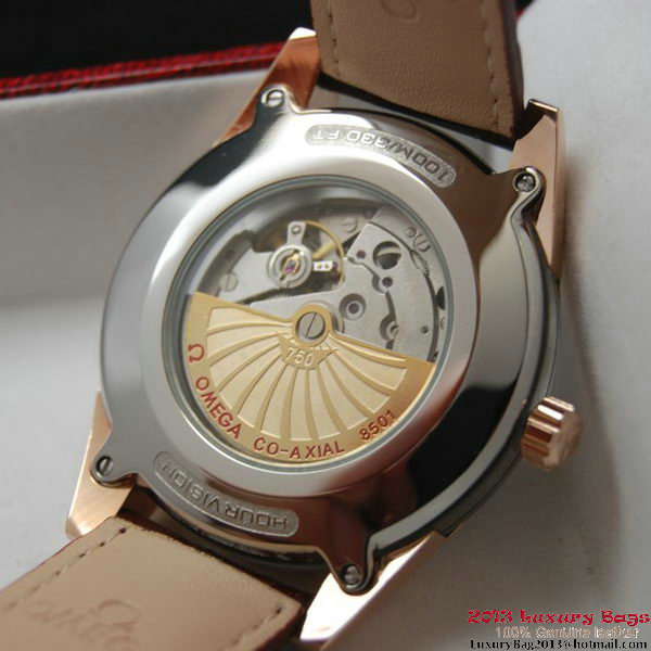 OMEGA DE VILLE Co-AXIAL CHRONOMETER Red Gold on Brown Leather Strap OM77025 OMEGA DE VILLE Co-AXIAL CHRONOMETER Red Gold on Brown Leather Strap OM77025