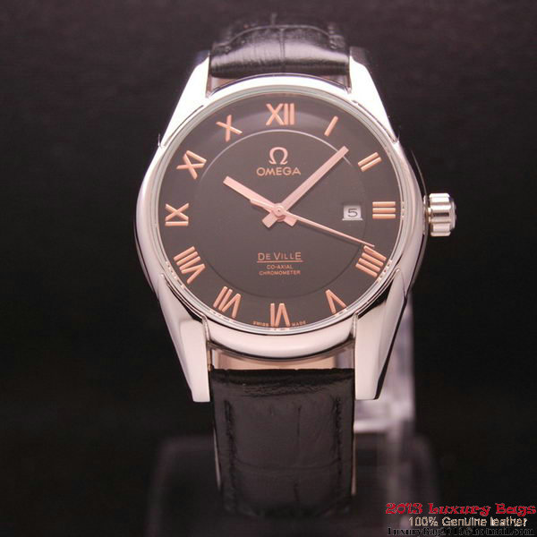 OMEGA DE VILLE Co-AXIAL CHRONOMETER Steel on Black Leather Strap OM77006 OMEGA DE VILLE Co-AXIAL CHRONOMETER Steel on Black Leather Strap OM77006