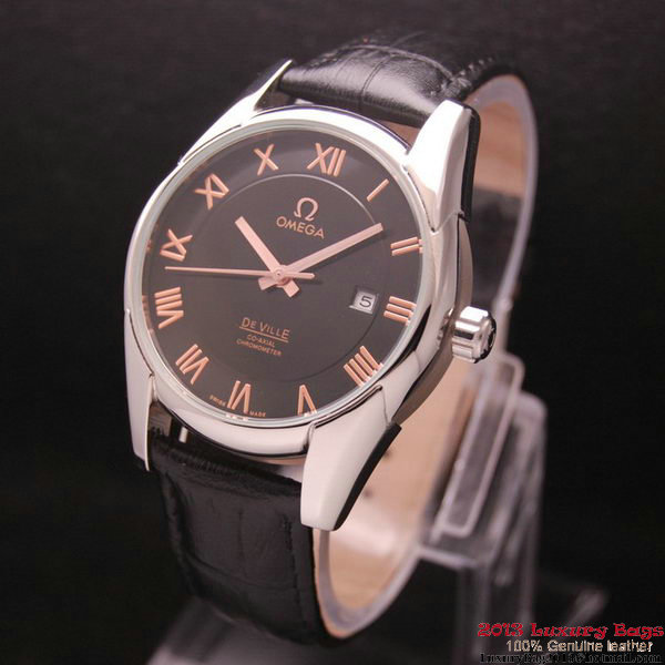 OMEGA DE VILLE Co-AXIAL CHRONOMETER Steel on Black Leather Strap OM77006 OMEGA DE VILLE Co-AXIAL CHRONOMETER Steel on Black Leather Strap OM77006
