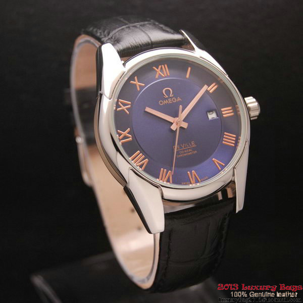 OMEGA DE VILLE Co-AXIAL CHRONOMETER Steel on Black Leather Strap OM77010 OMEGA DE VILLE Co-AXIAL CHRONOMETER Steel on Black Leather Strap OM77010