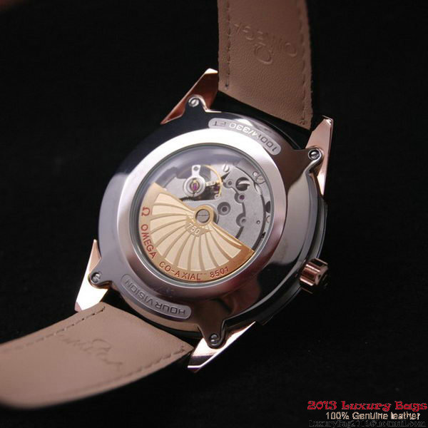 OMEGA DE VILLE HOUR VISION ANNUAL CALENDAR Red Gold on Black Leather Strap OM77124 OMEGA DE VILLE HOUR VISION ANNUAL CALENDAR Red Gold on Black Leather Strap OM77124