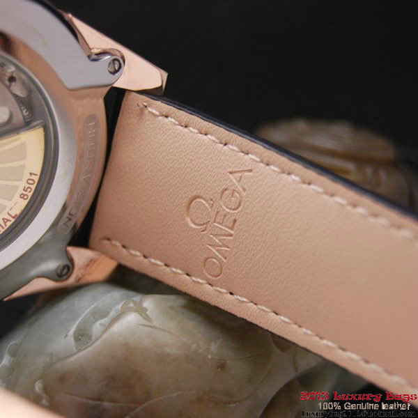 OMEGA DE VILLE HOUR VISION ANNUAL CALENDAR Red Gold on Black Leather Strap OM77124 OMEGA DE VILLE HOUR VISION ANNUAL CALENDAR Red Gold on Black Leather Strap OM77124