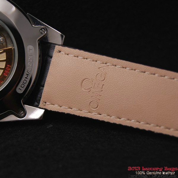 OMEGA DE VILLE HOUR VISION ANNUAL CALENDAR Steel on Black Leather Strap OM77106 OMEGA DE VILLE HOUR VISION ANNUAL CALENDAR Steel on Black Leather Strap OM77106
