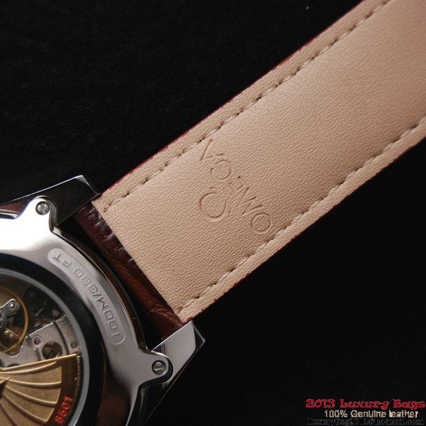 OMEGA DE VILLE HOUR VISION ANNUAL CALENDAR Steel on Brown Leather Strap OM77109 OMEGA DE VILLE HOUR VISION ANNUAL CALENDAR Steel on Brown Leather Strap OM77109