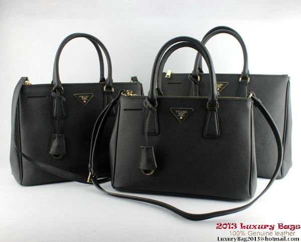 2013 Prada Saffiano Calf Leather Tote Bag 2274 Black