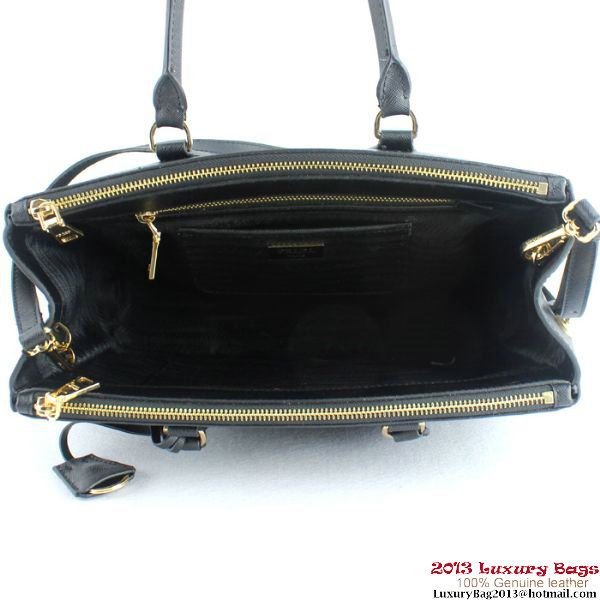 2013 Prada Saffiano Calf Leather Tote Bag 2274 Black