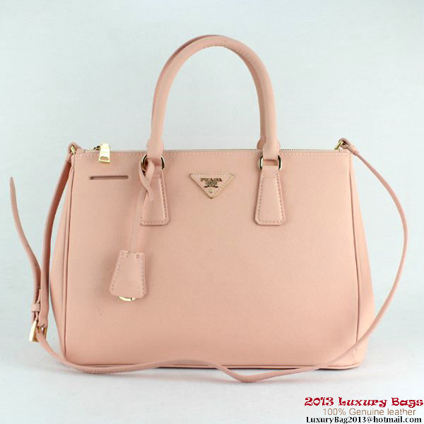 2013 Prada Saffiano Calf Leather Tote Bag 2274 Pink