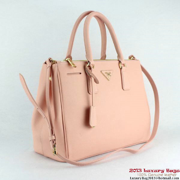 2013 Prada Saffiano Calf Leather Tote Bag 2274 Pink