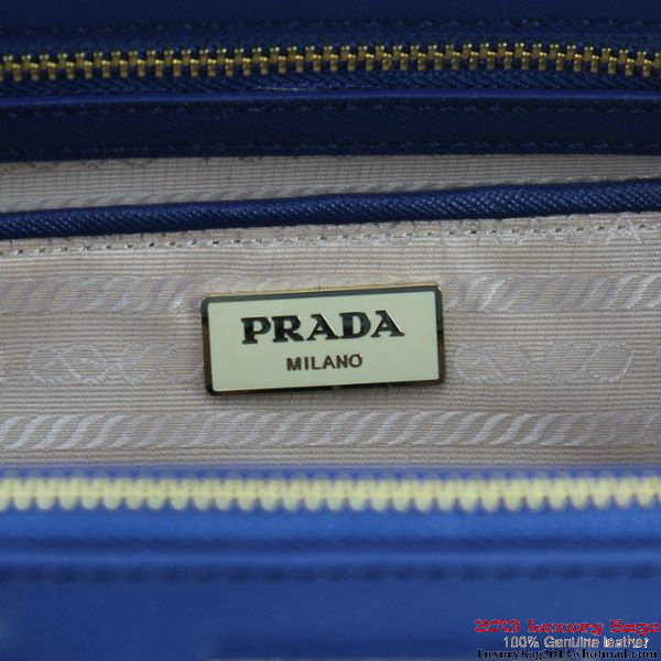 2013 Prada Saffiano Tote Bag 1801 Blue