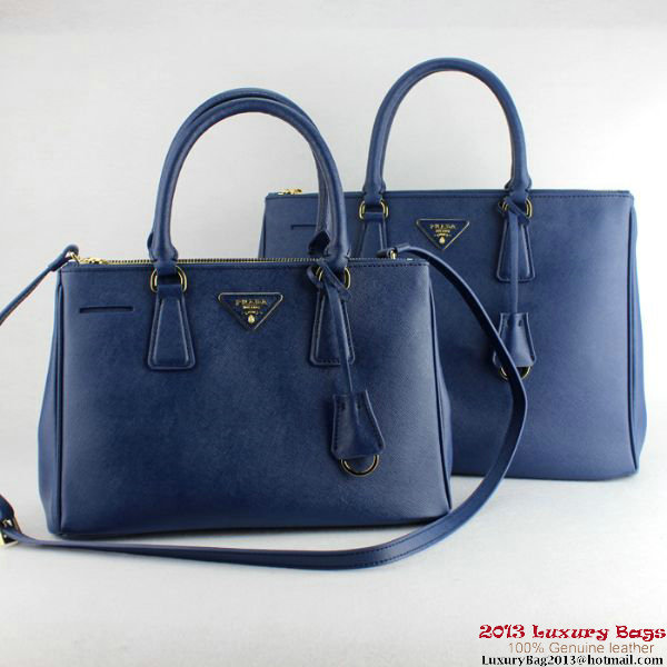 2013 Prada Saffiano Tote Bag 1801 Blue