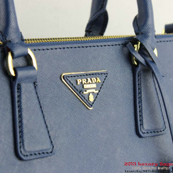 2013 Prada Saffiano Tote Bag 1801 Blue