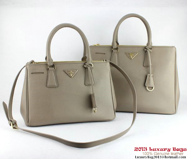 2013 Prada Saffiano Tote Bag 1801 Grey