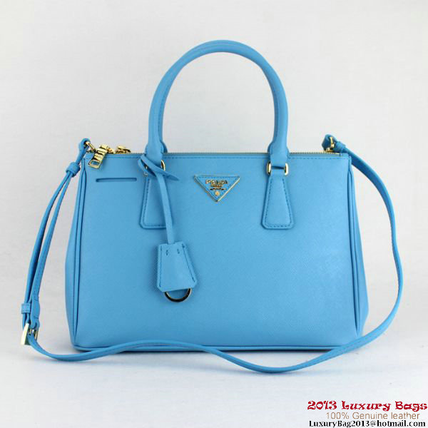 2013 Prada Saffiano Tote Bag 1801 SkyBlue