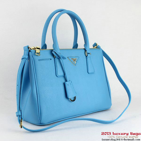 2013 Prada Saffiano Tote Bag 1801 SkyBlue