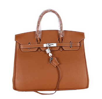 Hermes Birkin 35CM Tote Bag Clemence Leather H-35 Camel