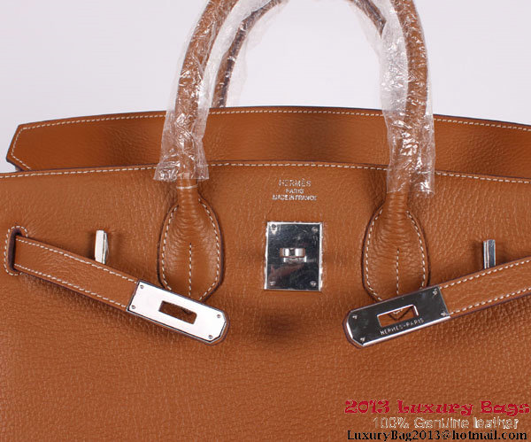 Hermes Birkin 35CM Tote Bag Clemence Leather H-35 Camel