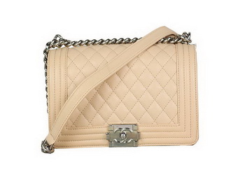 2013 Boy Chanel Flap Shoulder Bag Classic Cannage Patterns A67025 Apricot