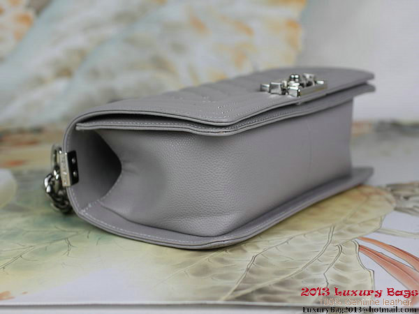 2013 Boy Chanel Flap Shoulder Bag Classic Cannage Patterns A67025 Grey