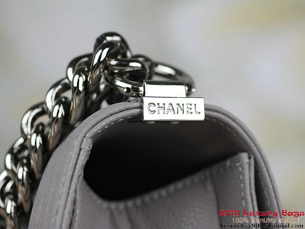 2013 Boy Chanel Flap Shoulder Bag Classic Cannage Patterns A67025 Grey