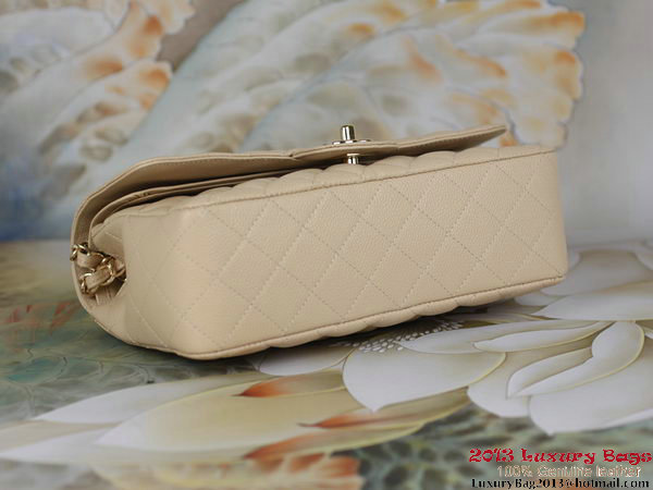 Chanel 2.55 Series Classic Flap Bag Original Cannage Patterns Leather Apricot