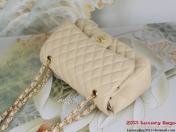 Chanel 2.55 Series Classic Flap Bag Original Cannage Patterns Leather Apricot