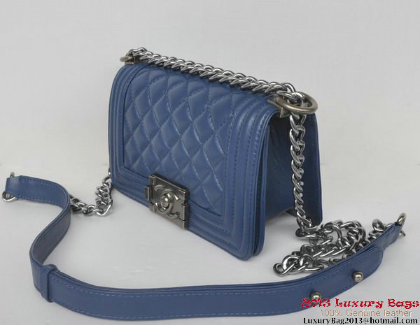 Boy Chanel Small Flap Shoulder Bag Sheepskin Leather A67086 RoyalBlue