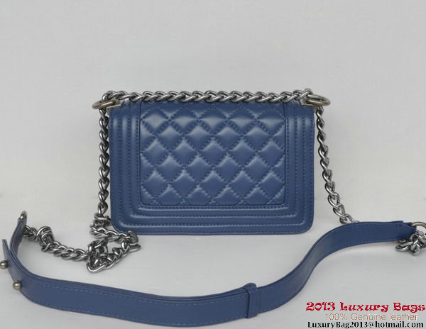 Boy Chanel Small Flap Shoulder Bag Sheepskin Leather A67086 RoyalBlue