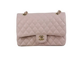 Chanel 2.55 Series Classic Flap Bag Original Cannage Patterns Leather Pink
