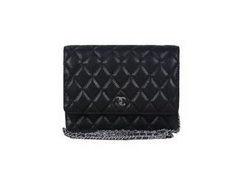 Chanel A33814 Original Cannage Leather mini Flap Bag Black